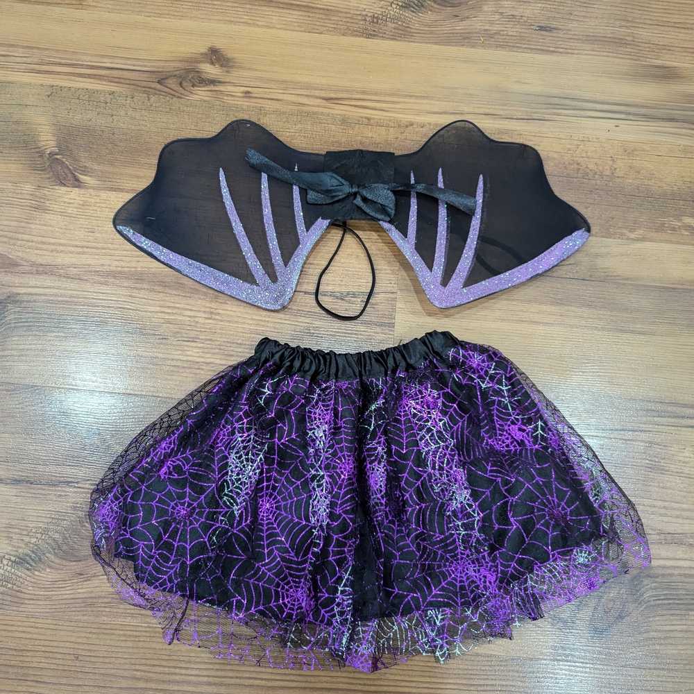Girls Devil Dress Up Costume Set( Skirt And Wings)